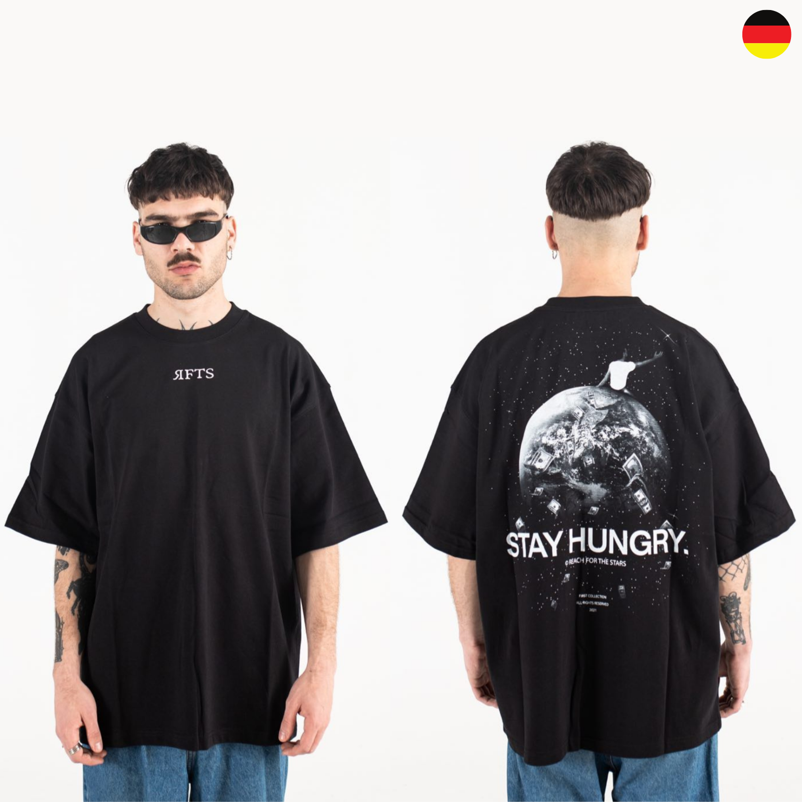 Oversize T-Shirt 100% Baumwolle 260 gsm