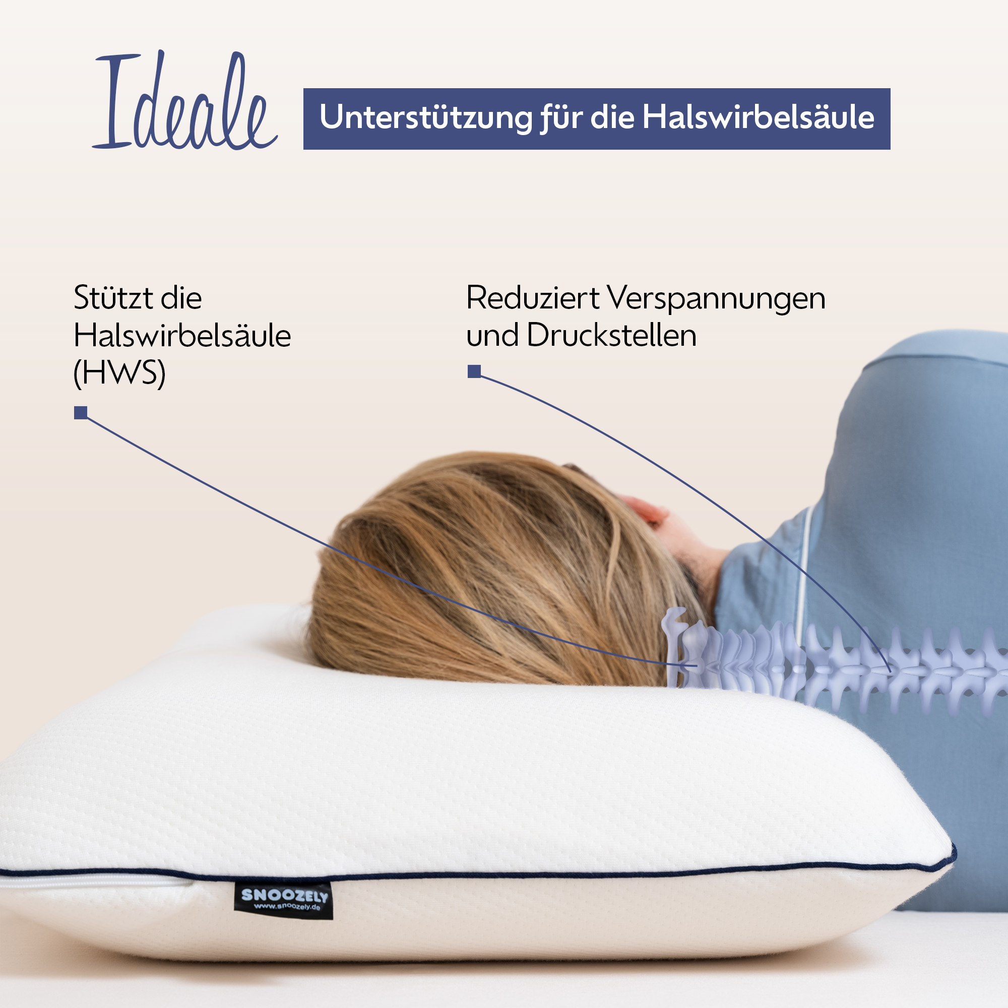 Orthopädisches Kissen mit Rizinusöl