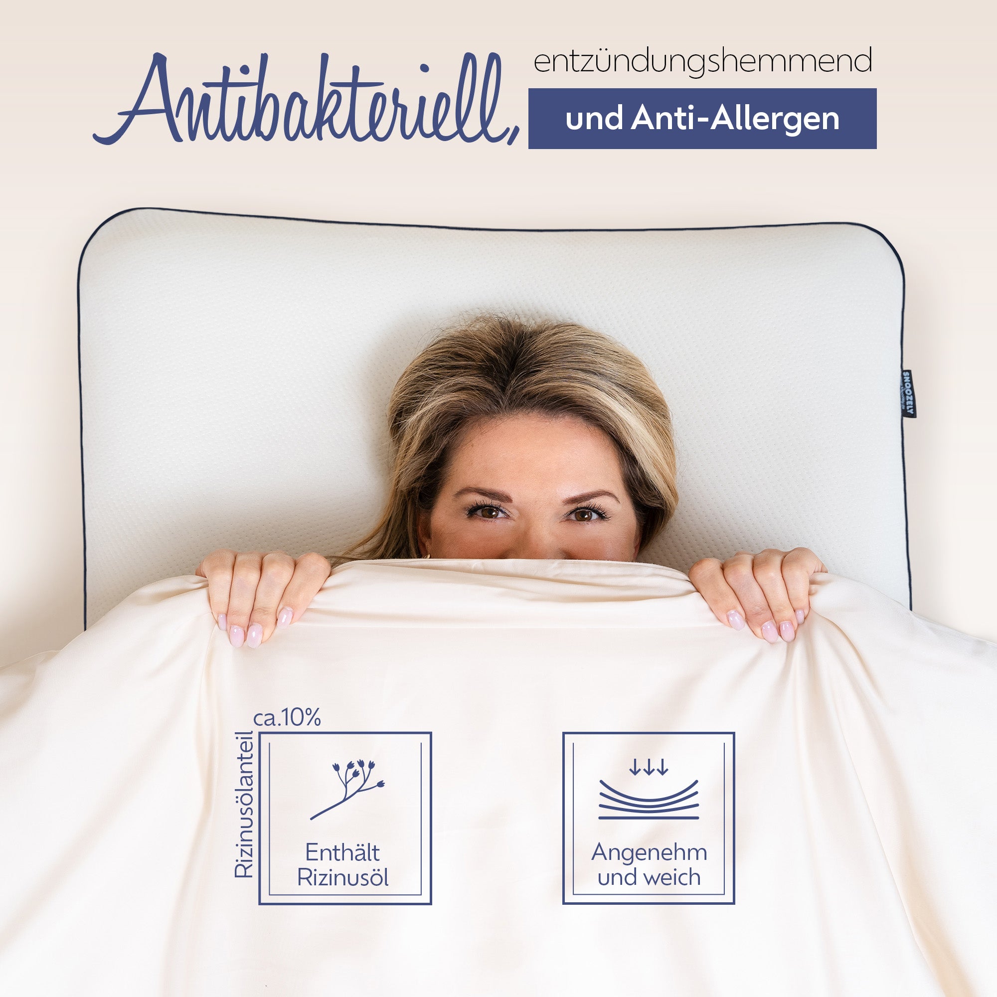 Orthopädisches Kissen mit Rizinusöl