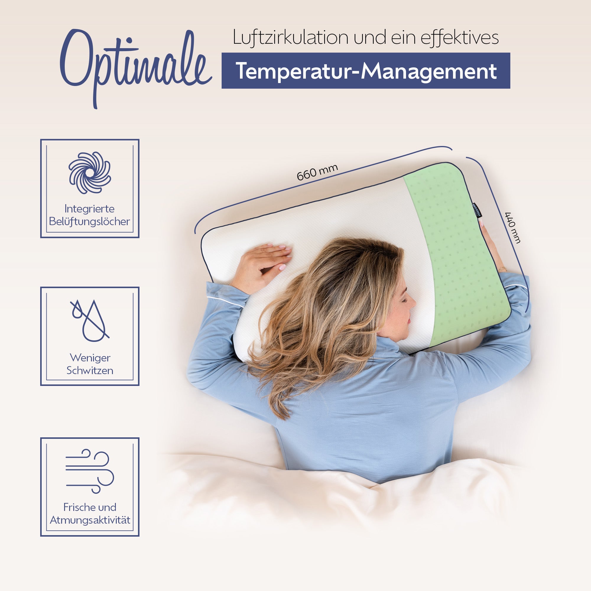 Orthopädisches Kissen mit Rizinusöl